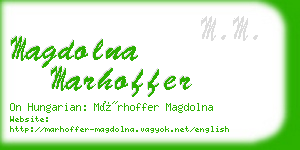 magdolna marhoffer business card